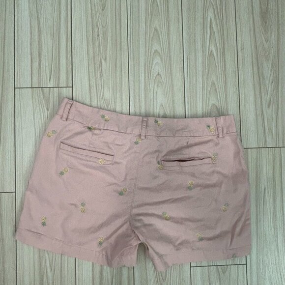 Cynthia Rowley Pineapple Embroidered Shorts- 8 - Picture 4 of 5